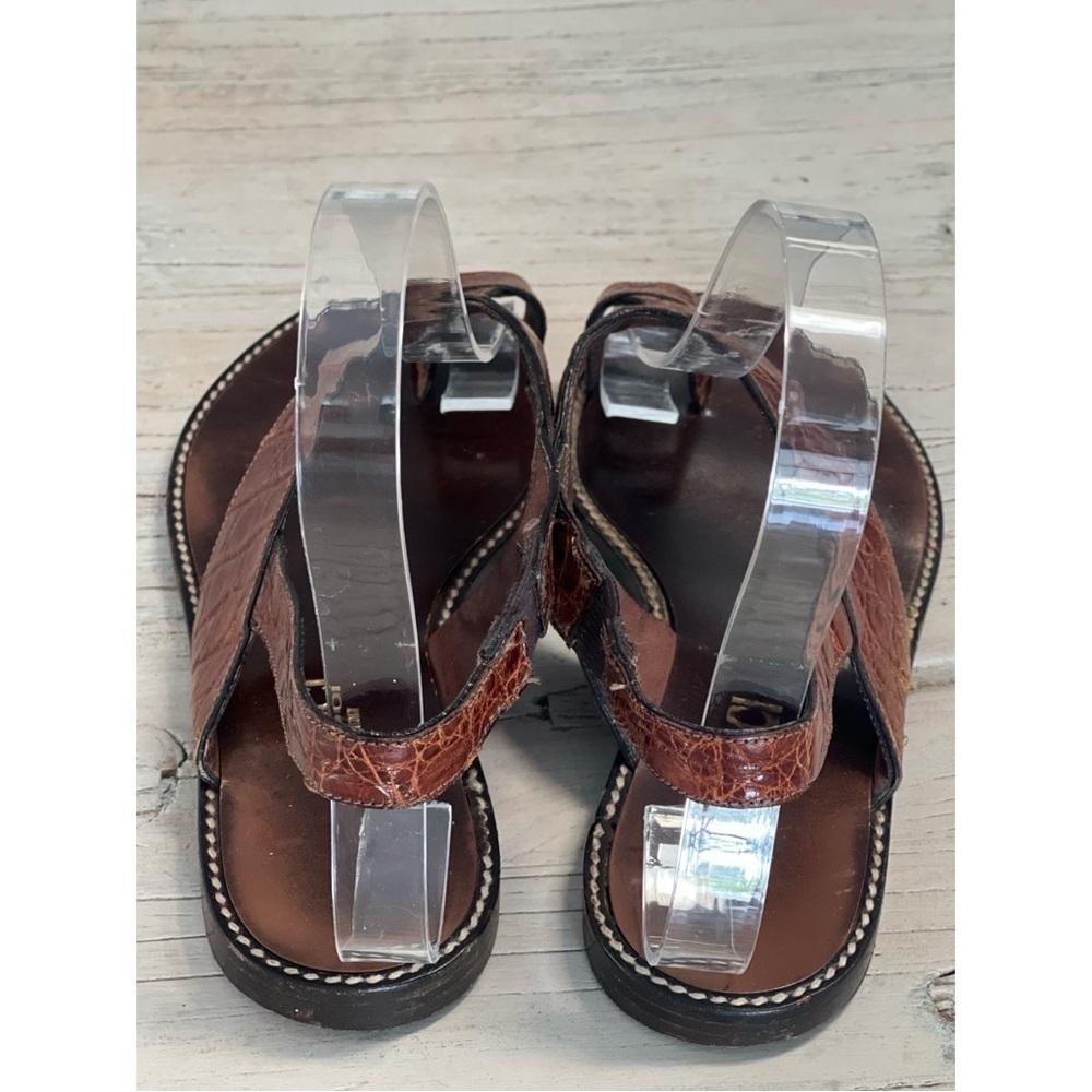 Gucci Women's Brown Leather Sandals size 36.5 - Picture 8 of 16